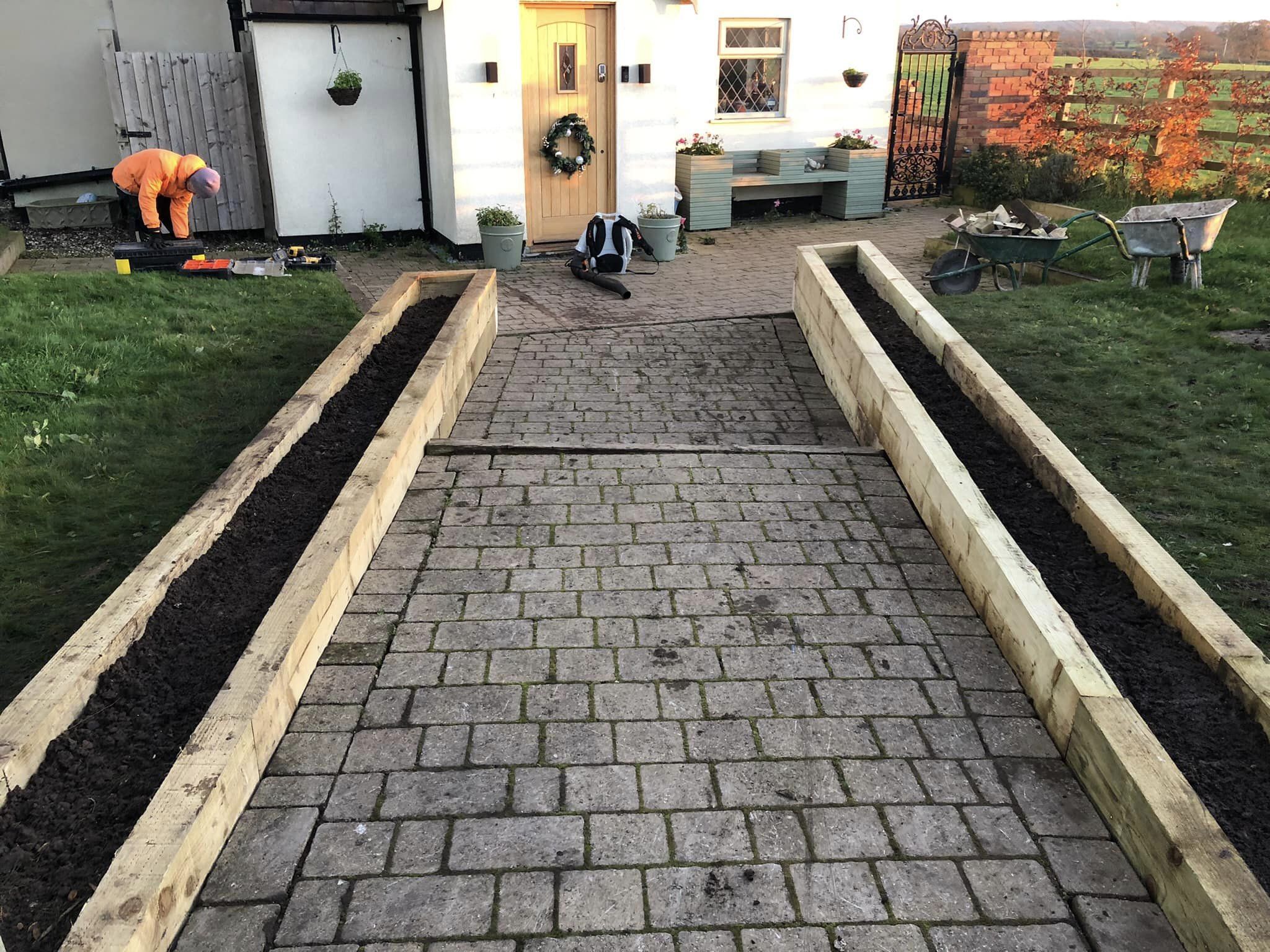 Landscaping project in Worcester by J&K Garden Services